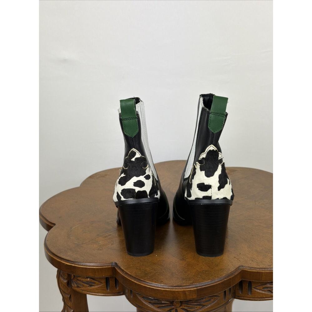 Steve Madden Multicolor Pointed Toe Stacked Heel Western Boot Size 6.5 Booties - Picture 5 of 8